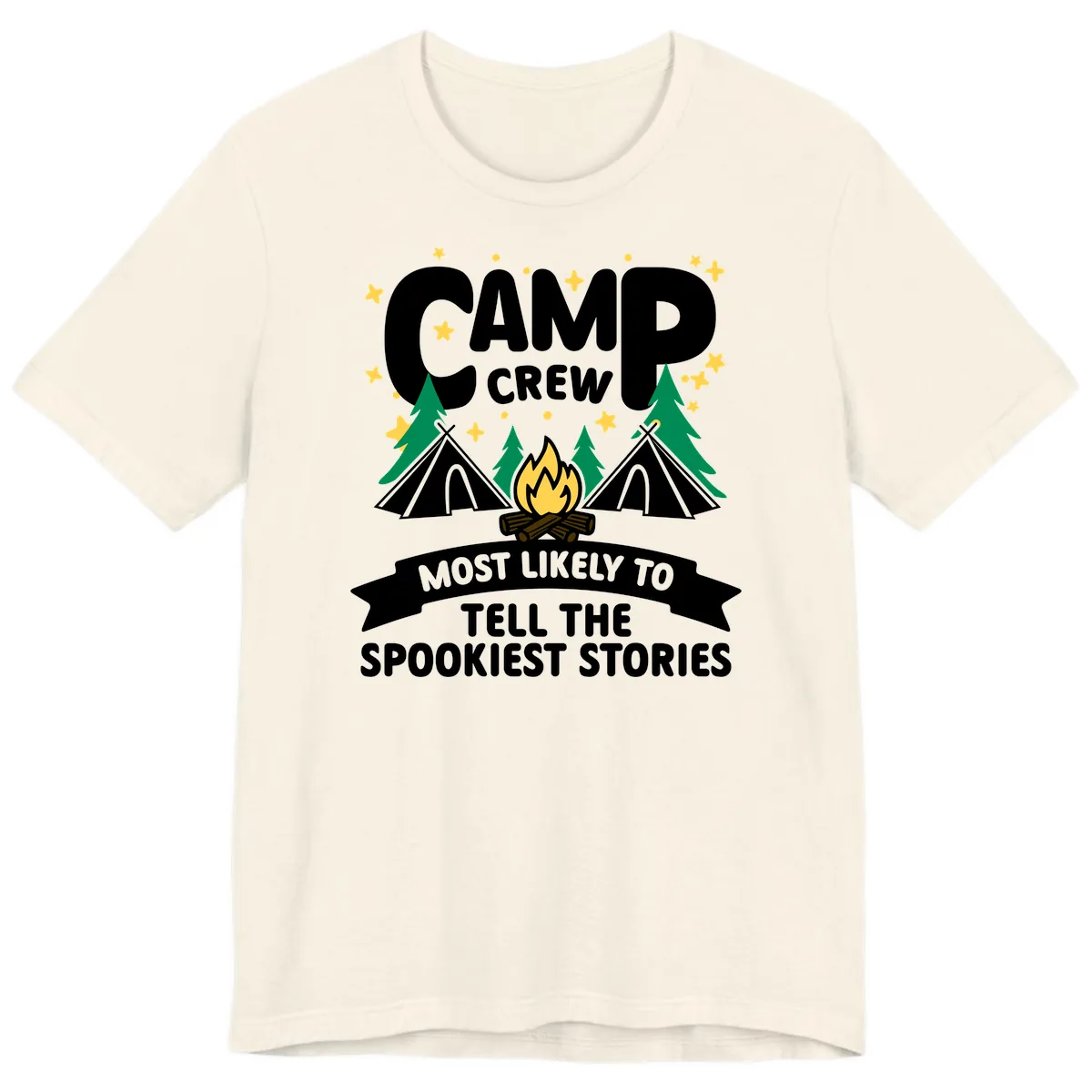 Camp Crew Spookiest Stories Premium T-Shirt in Natural