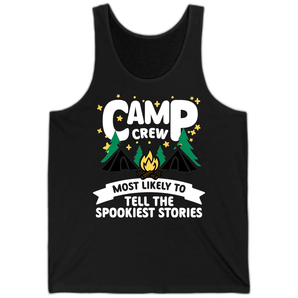 Camp Crew Spookiest Stories Tank in Black