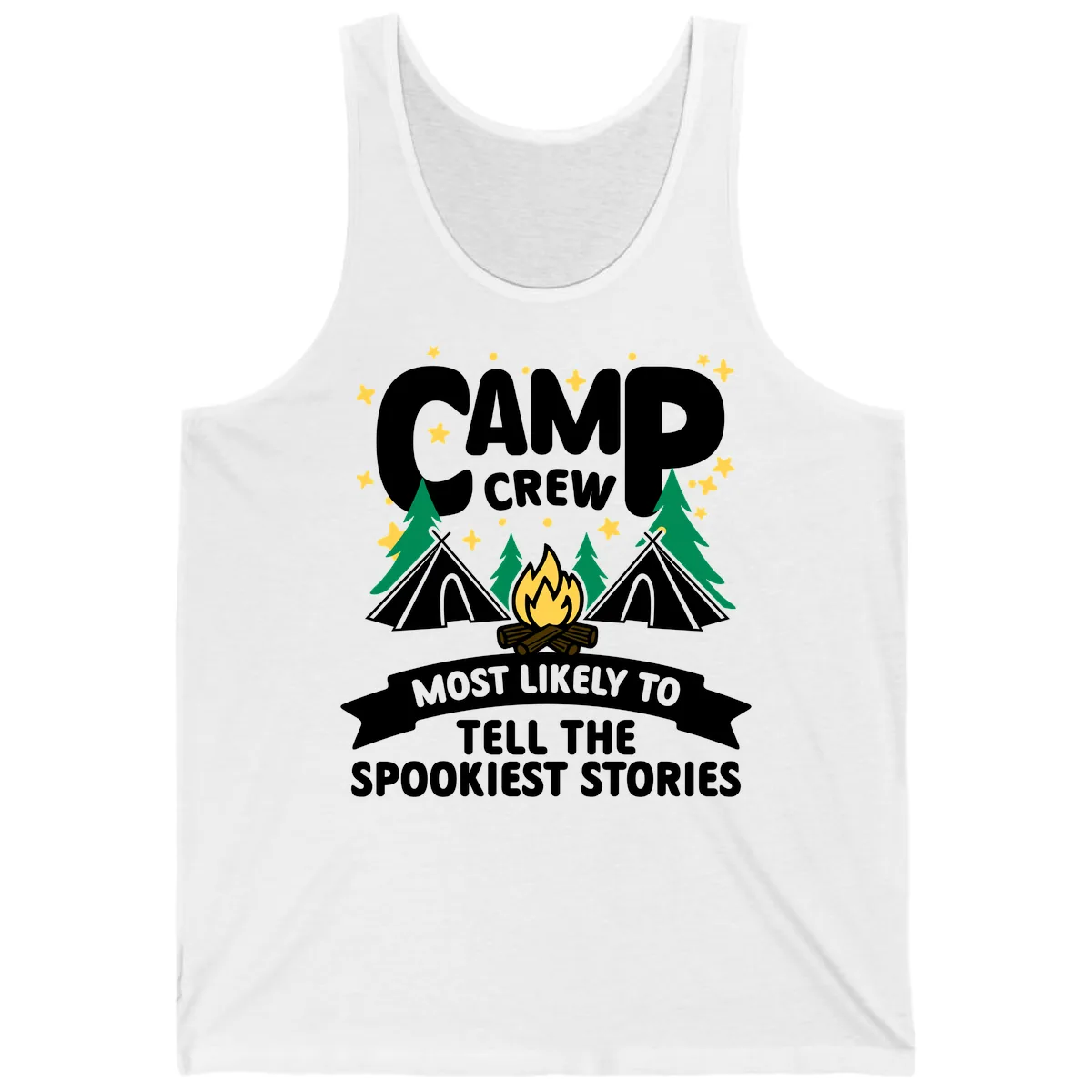 Camp Crew Spookiest Stories Tank in White