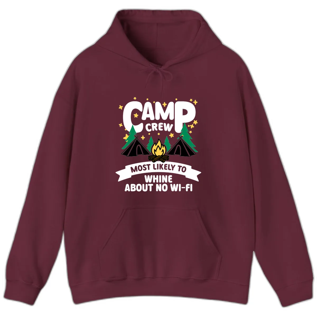 Camp Crew Most Likely To Whine Hoodie in Maroon