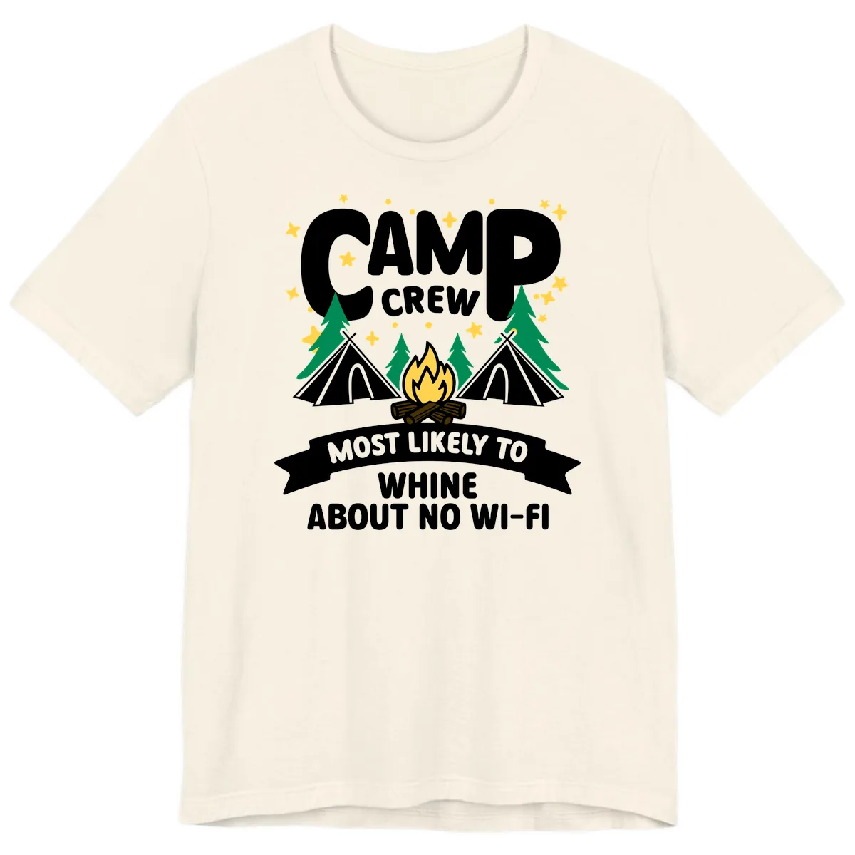 Camp Crew Most Likely To Whine Premium T-Shirt in Natural