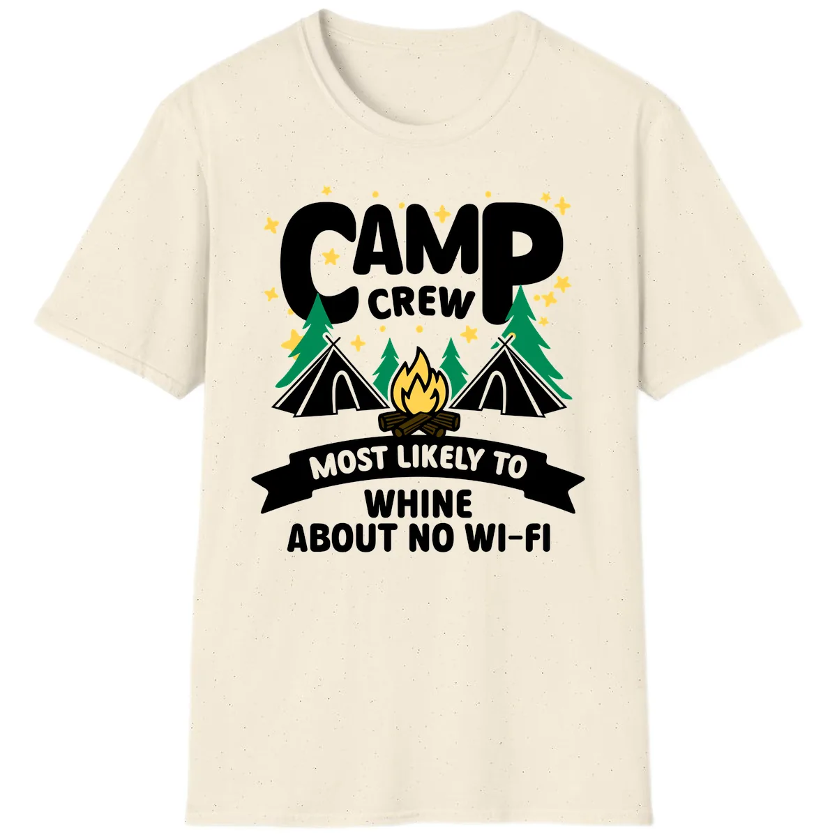 Camp Crew Most Likely To Whine T-Shirt in Natural