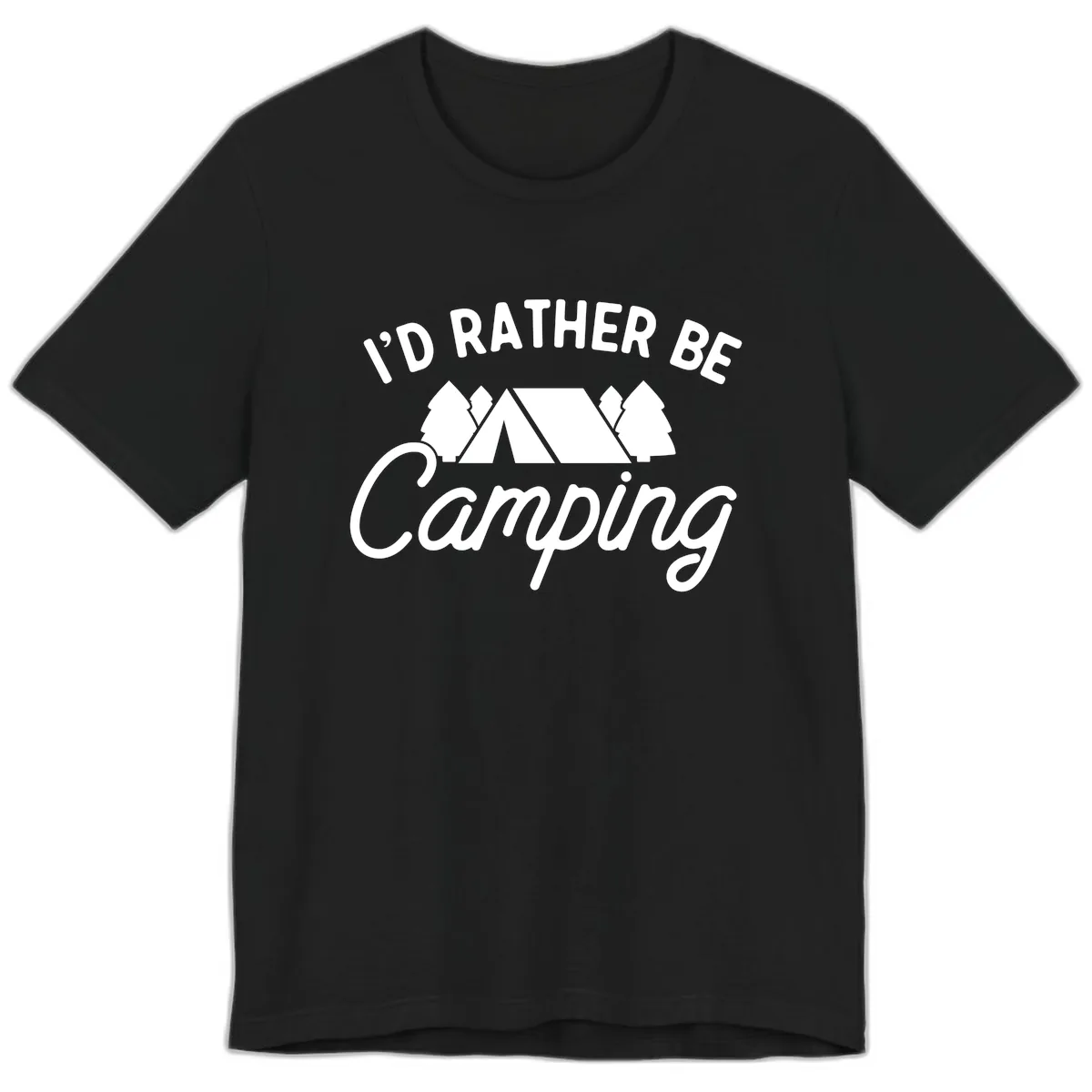 I'd Rather Be Camping Premium T-Shirt in Black
