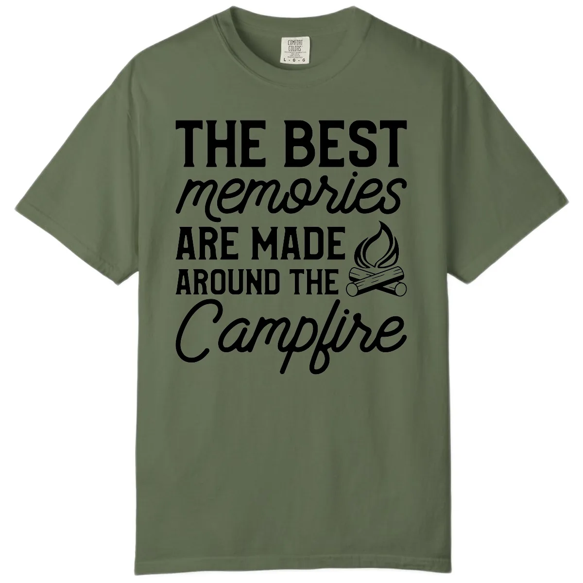 Best Memories Around The Campfire Comfort Color in Sage