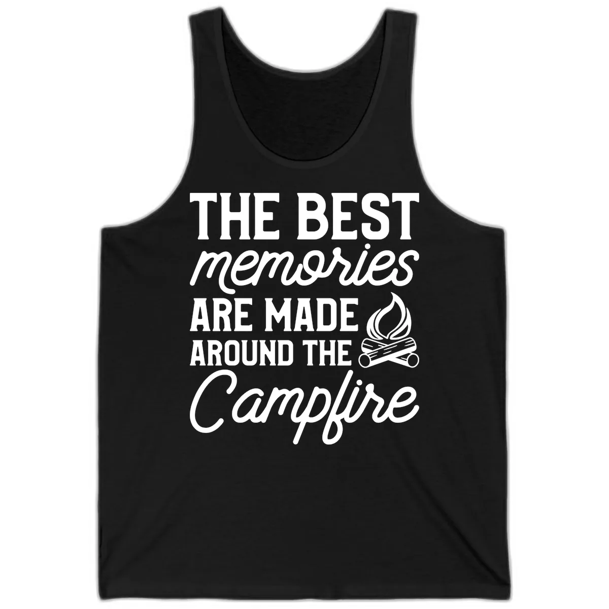 Best Memories Around The Campfire Tank in Black