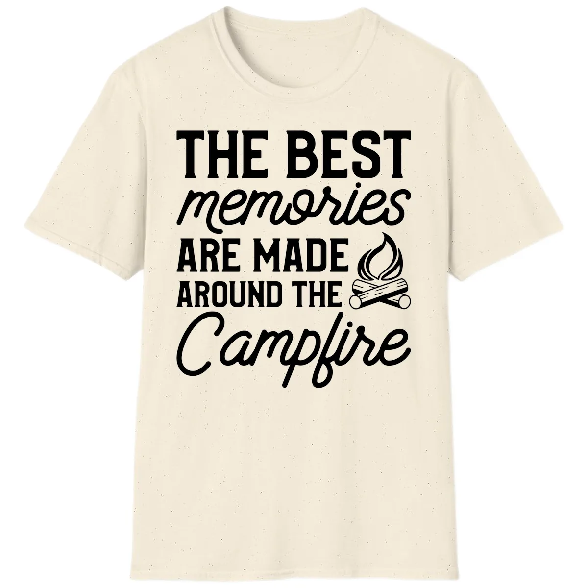 Best Memories Around The Campfire T-Shirt in Natural