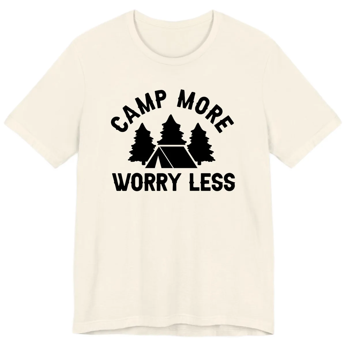 Camp More Worry Less Premium T-Shirt in Natural