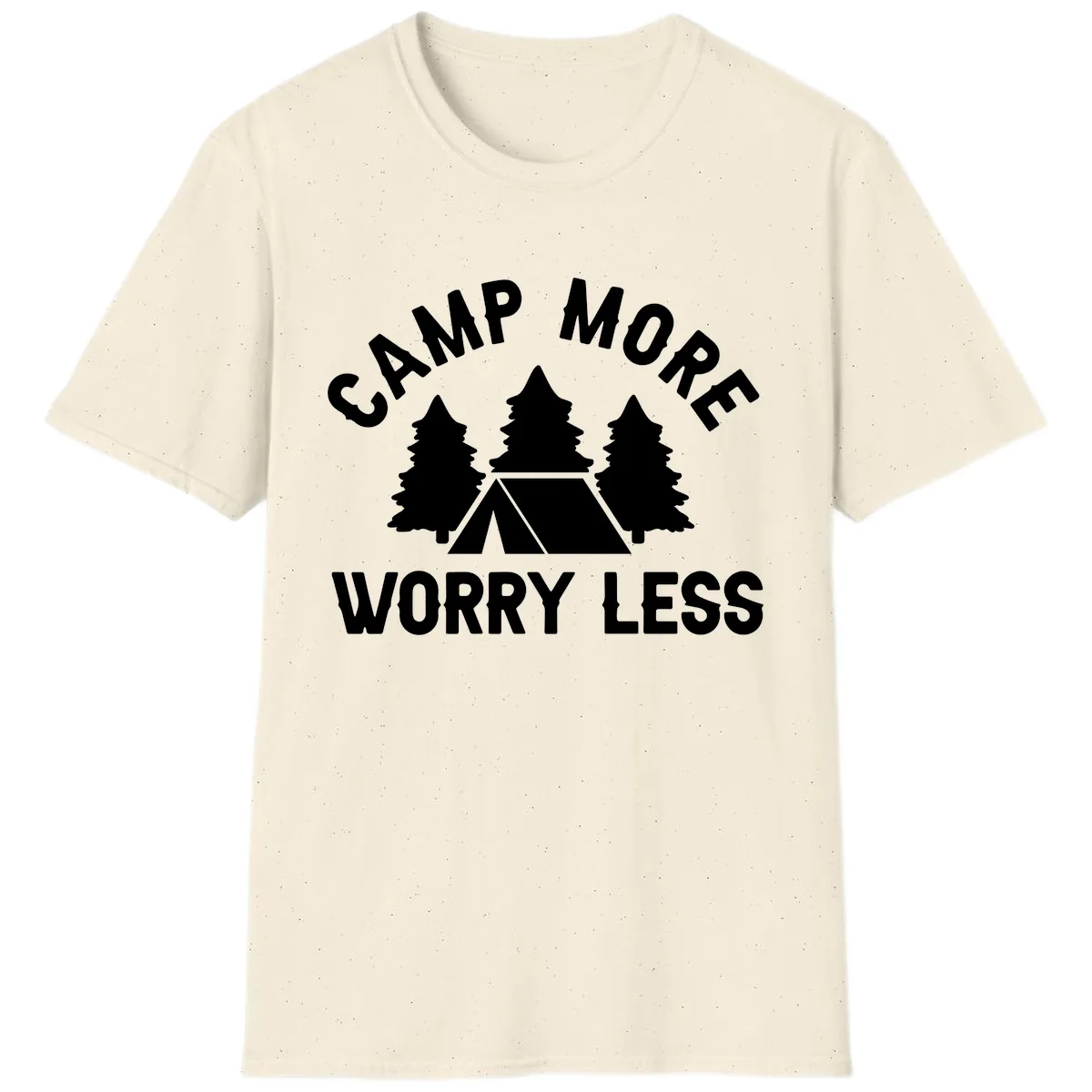 Camp More Worry Less T-Shirt in Natural