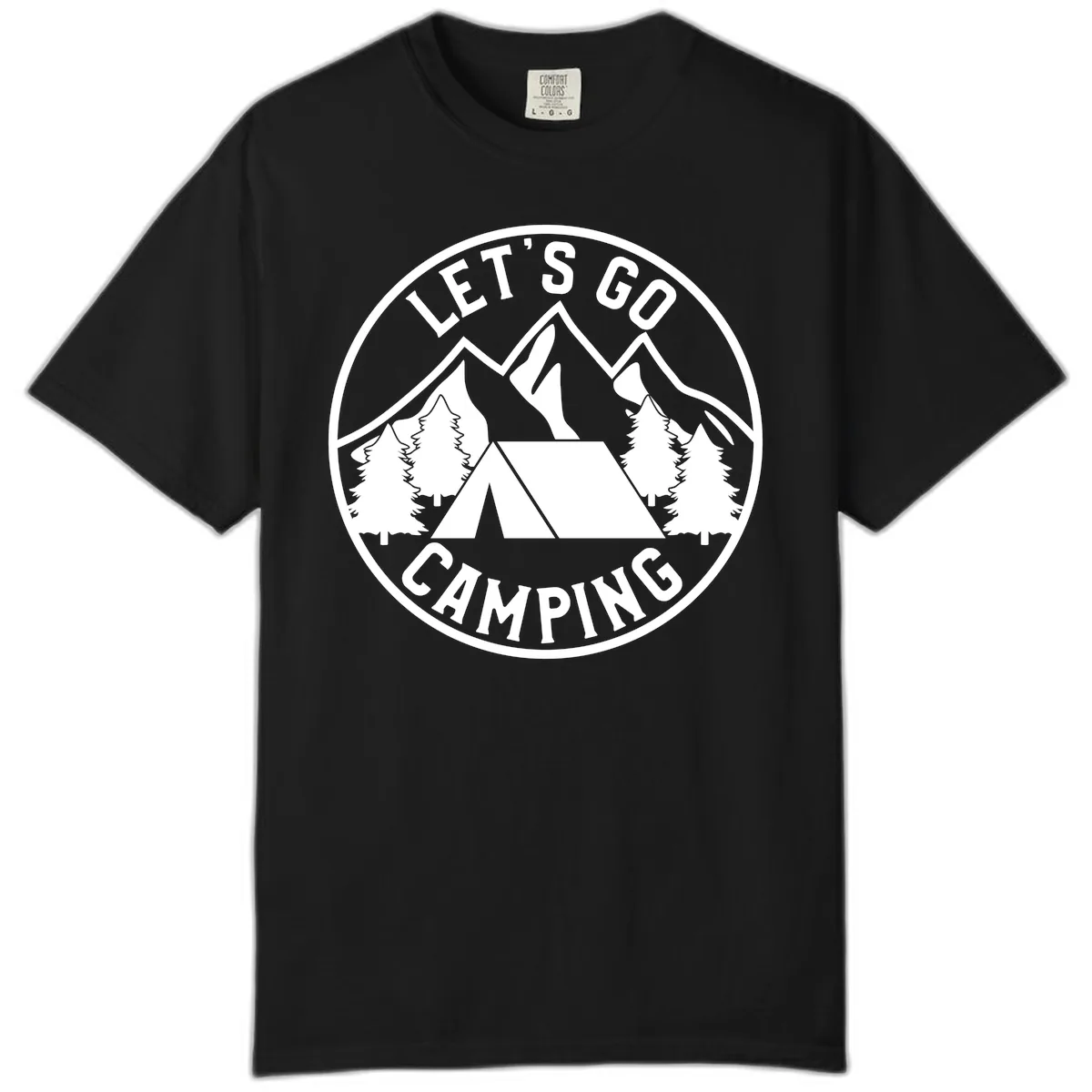 Let's Go Camping Comfort Color in Black