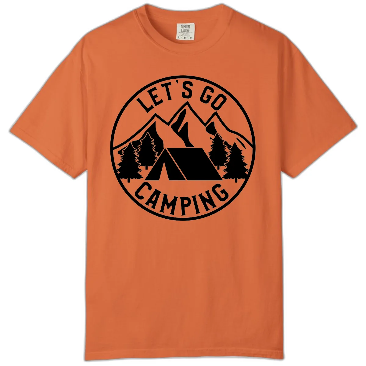 Let's Go Camping Comfort Color in Burnt Orange