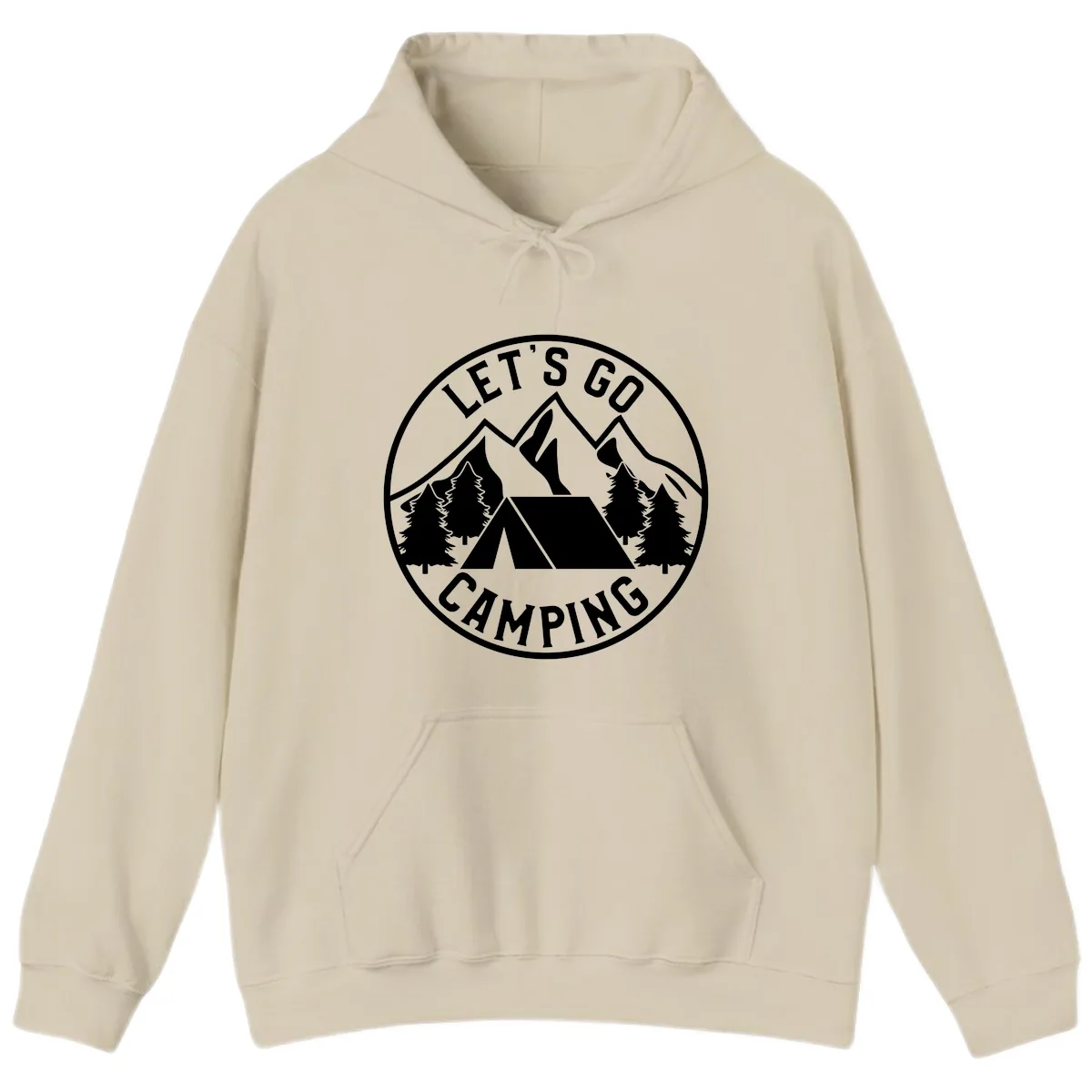 Let's Go Camping Hoodie in Sand
