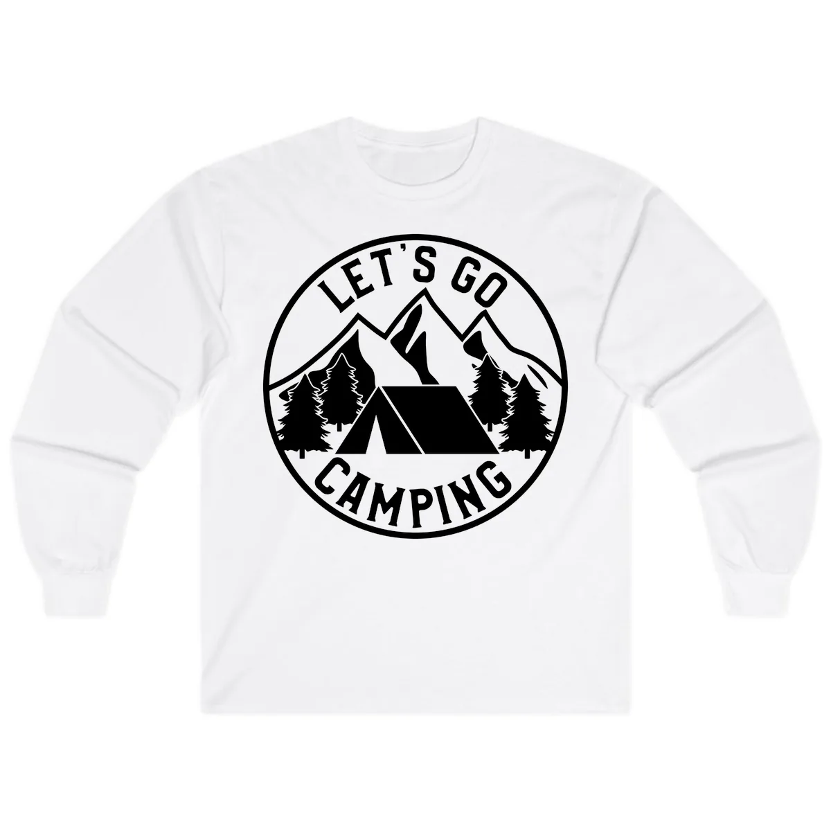 Let's Go Camping Long Sleeve in White