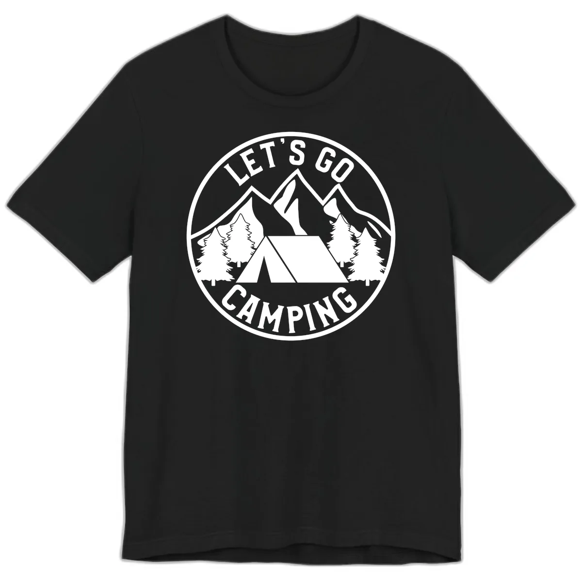 Let's Go Camping Premium T-Shirt in Black