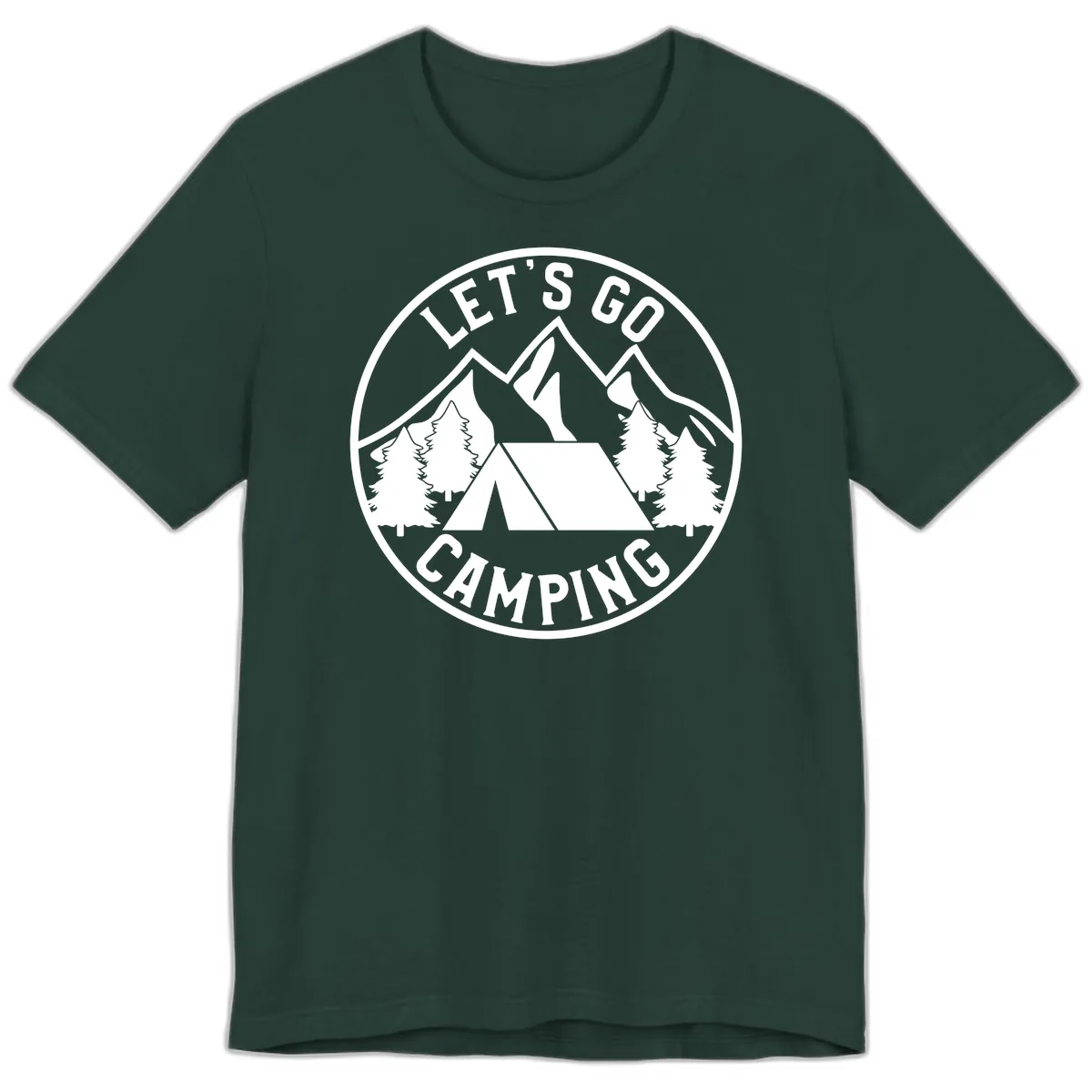 Let's Go Camping Premium T-Shirt in Forest
