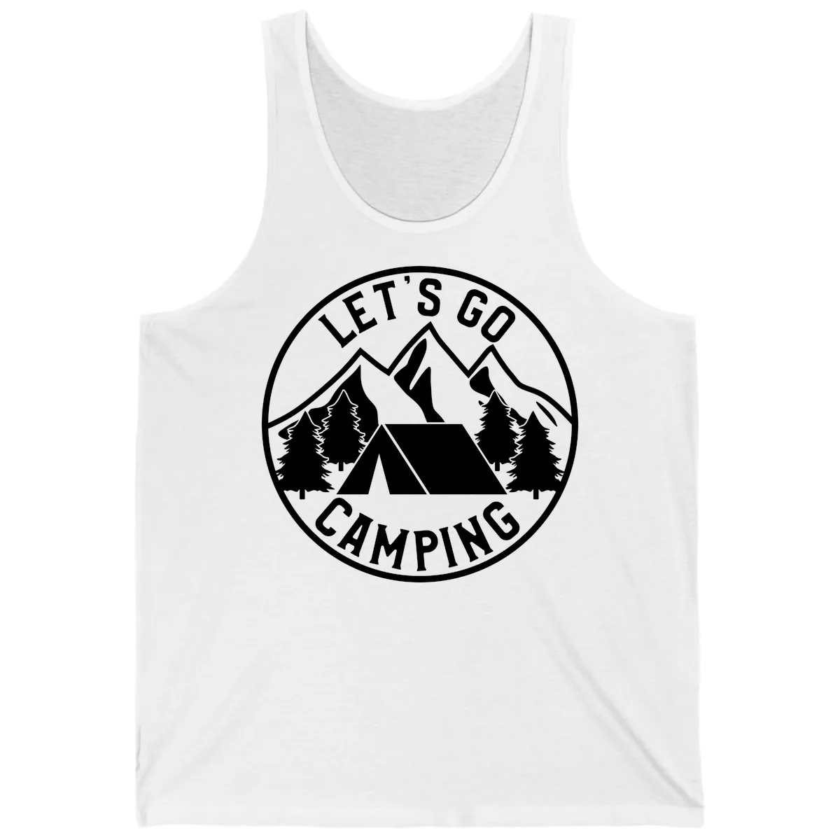 Let's Go Camping Tank in White