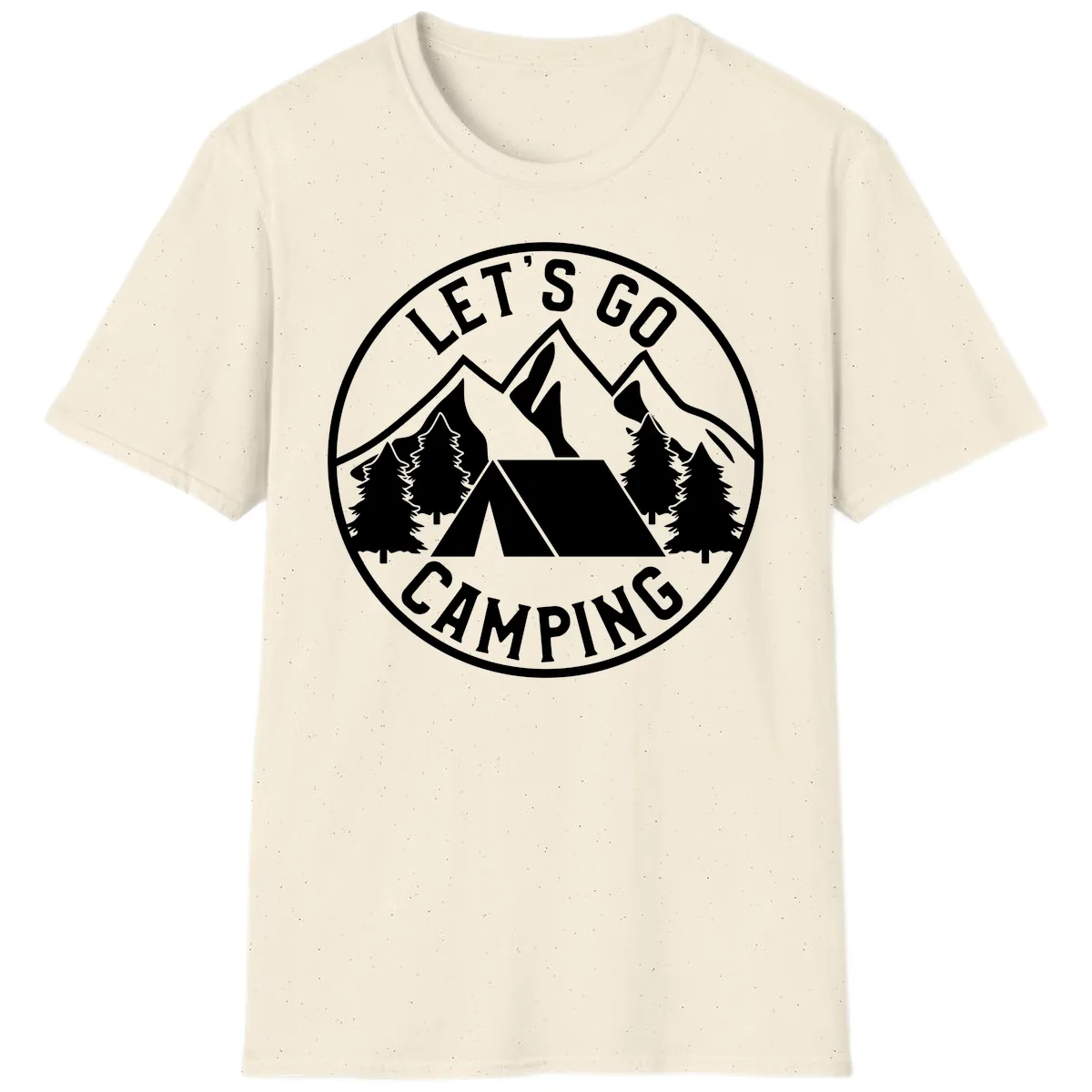 Let's Go Camping T-Shirt in Natural
