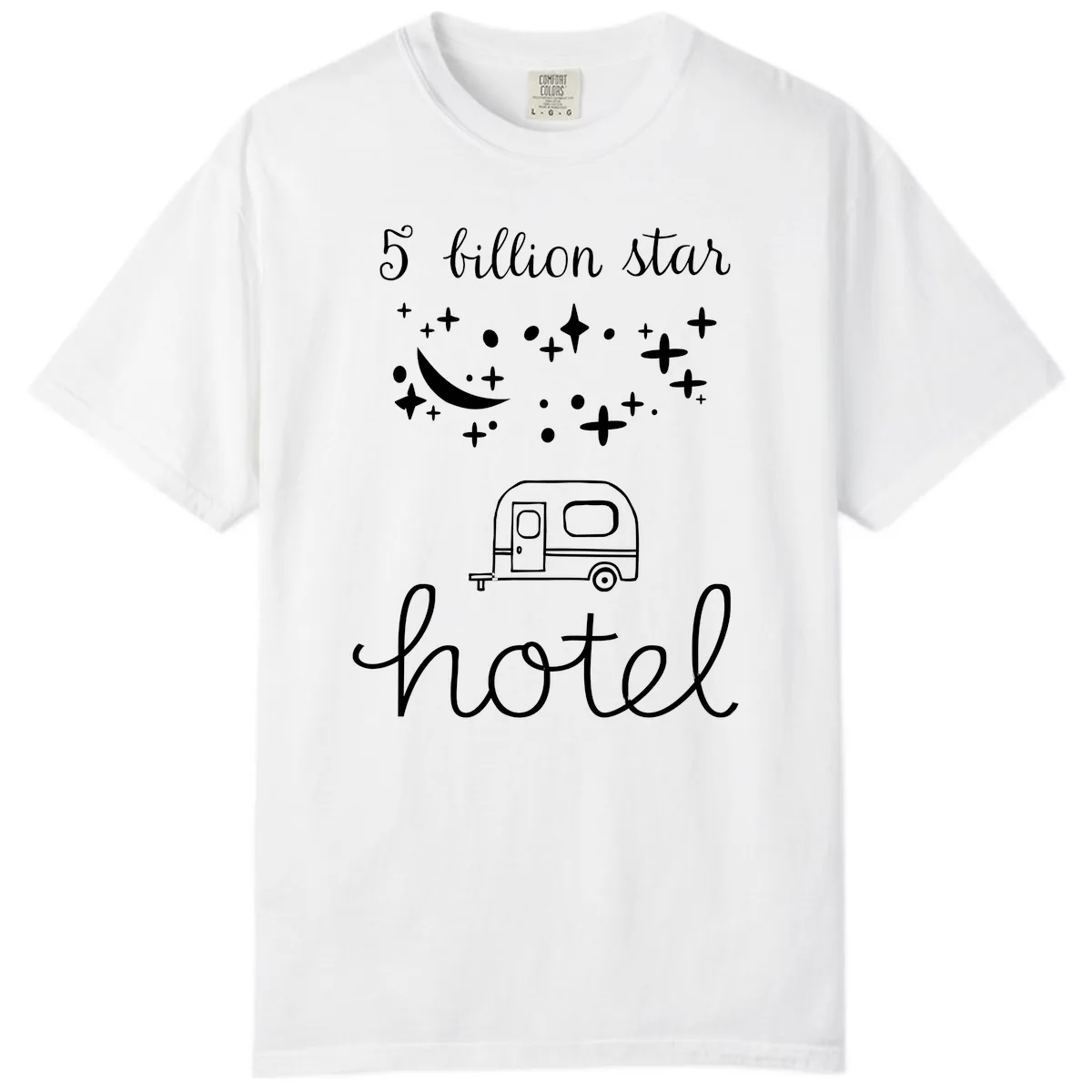 Five Billion Star Camper Hauled Comfort Color in White