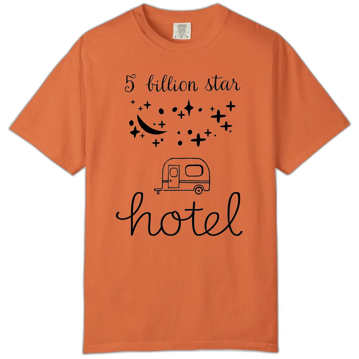 Five Billion Star Camper Hauled Comfort Color in Burnt Orange
