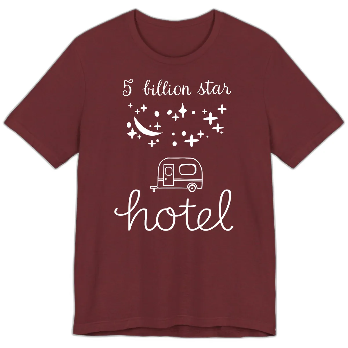Five Billion Star Camper Hauled Premium T-Shirt in Heather Cardinal