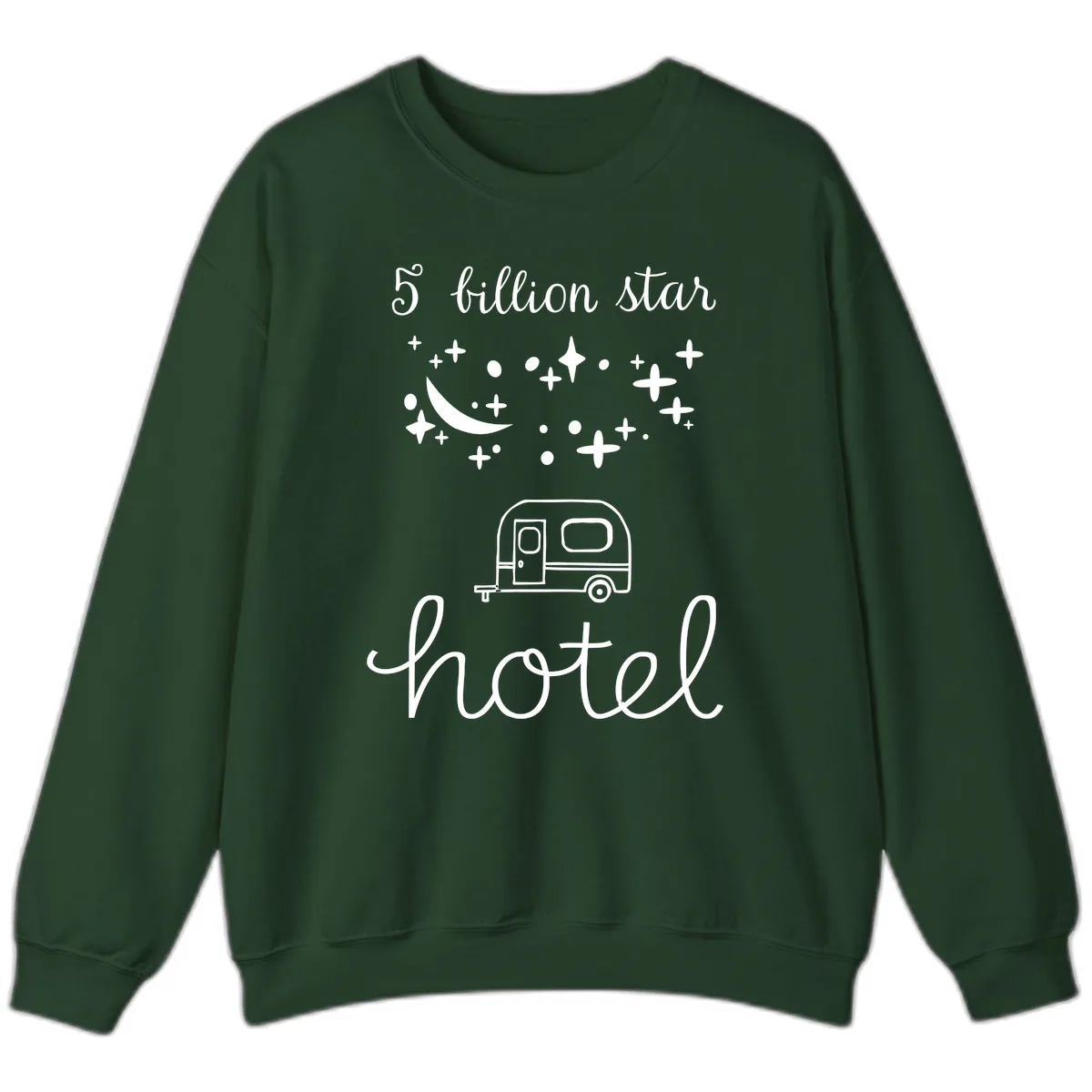 Five Billion Star Camper Hauled Sweatshirt in Forest Green