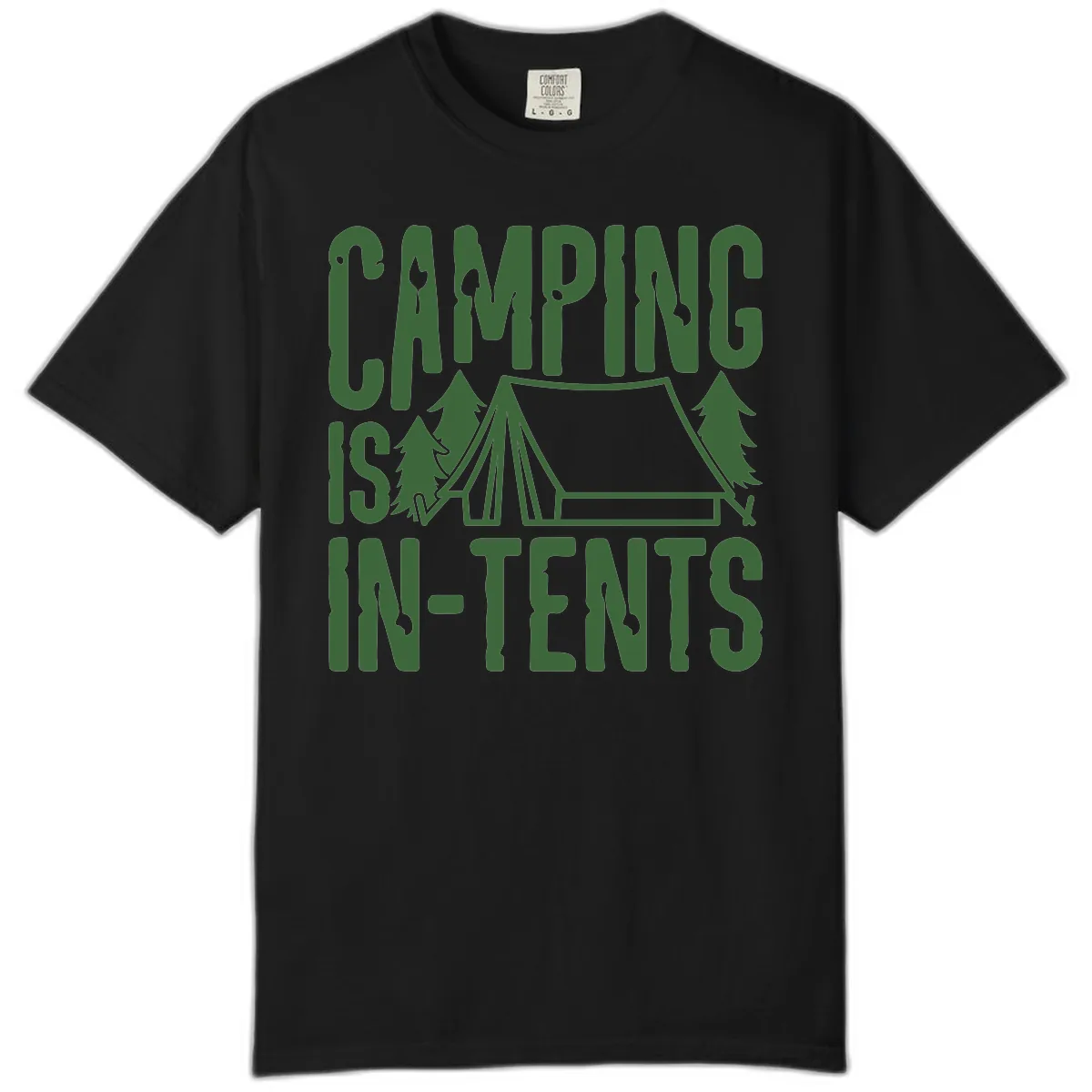 Camping Is In-Tents Comfort Color in Black