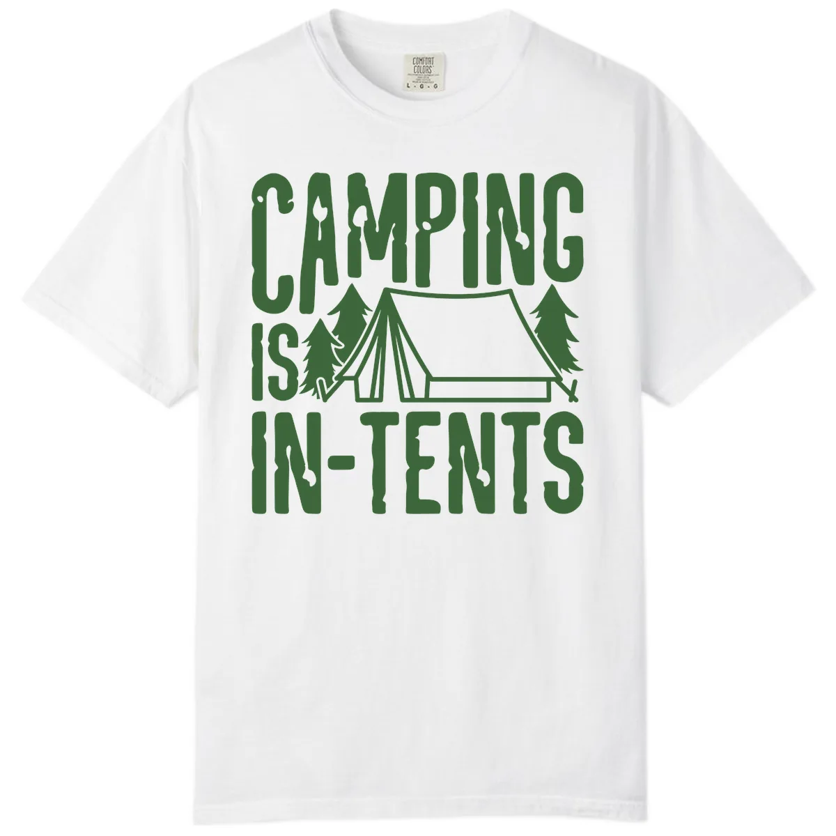 Camping Is In-Tents Comfort Color in White