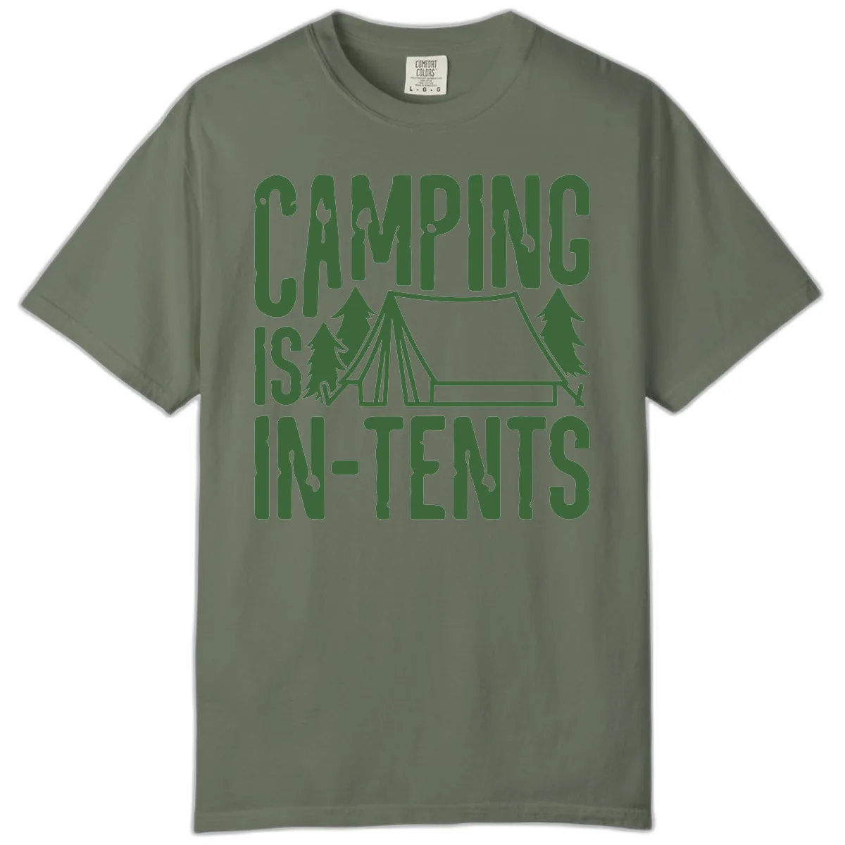 Camping Is In-Tents Comfort Color in Moss
