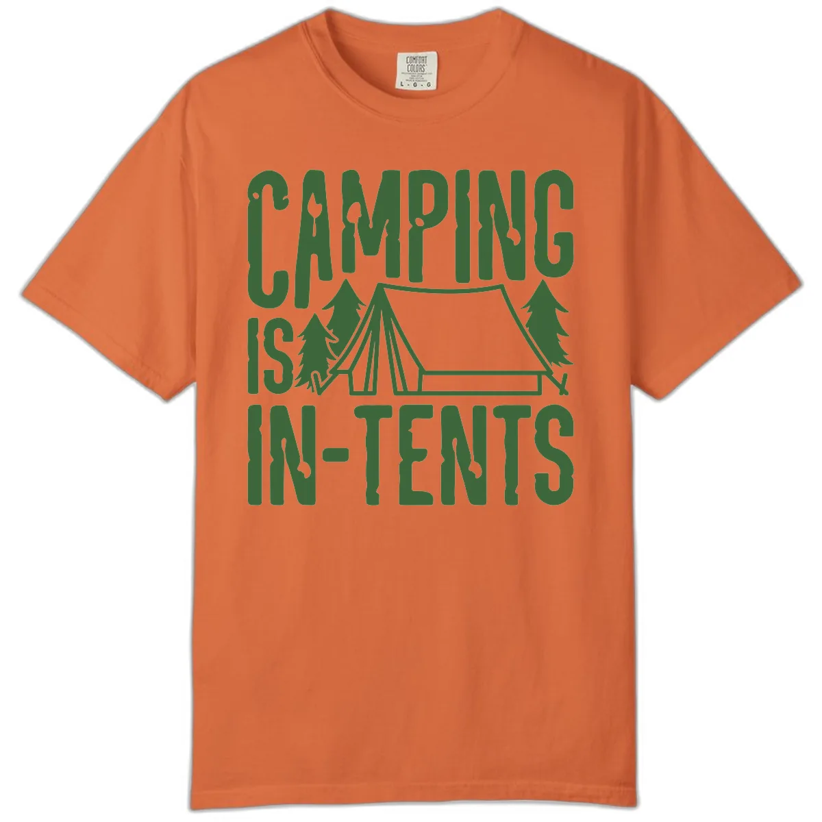 Camping Is In-Tents Comfort Color in Burnt Orange