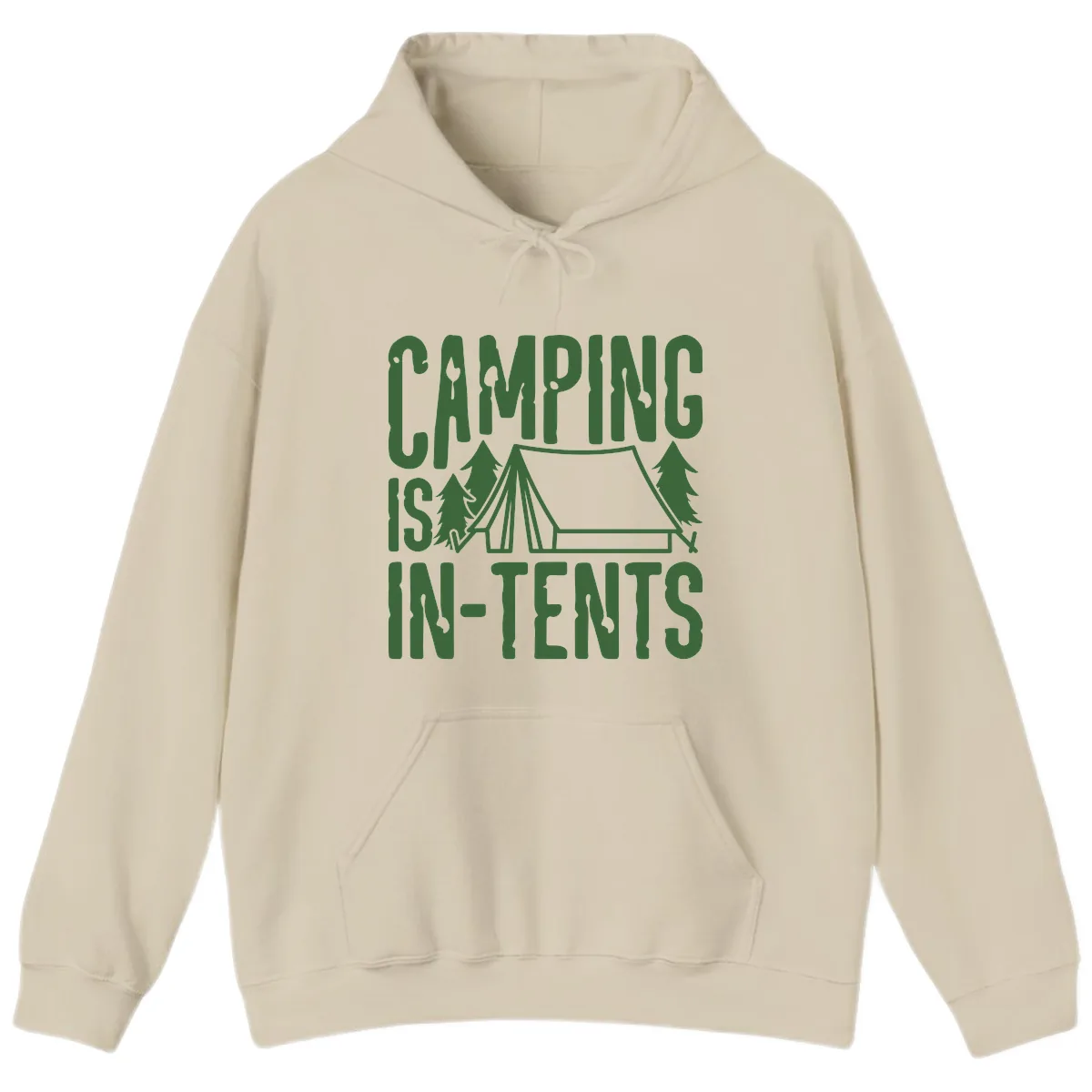 Camping Is In-Tents Hoodie in Sand