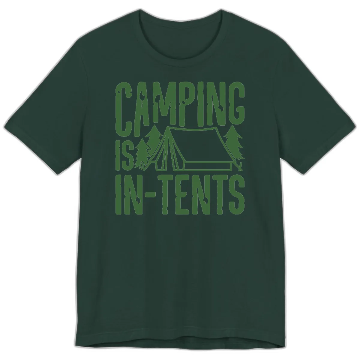 Camping Is In-Tents Premium T-Shirt in Forest