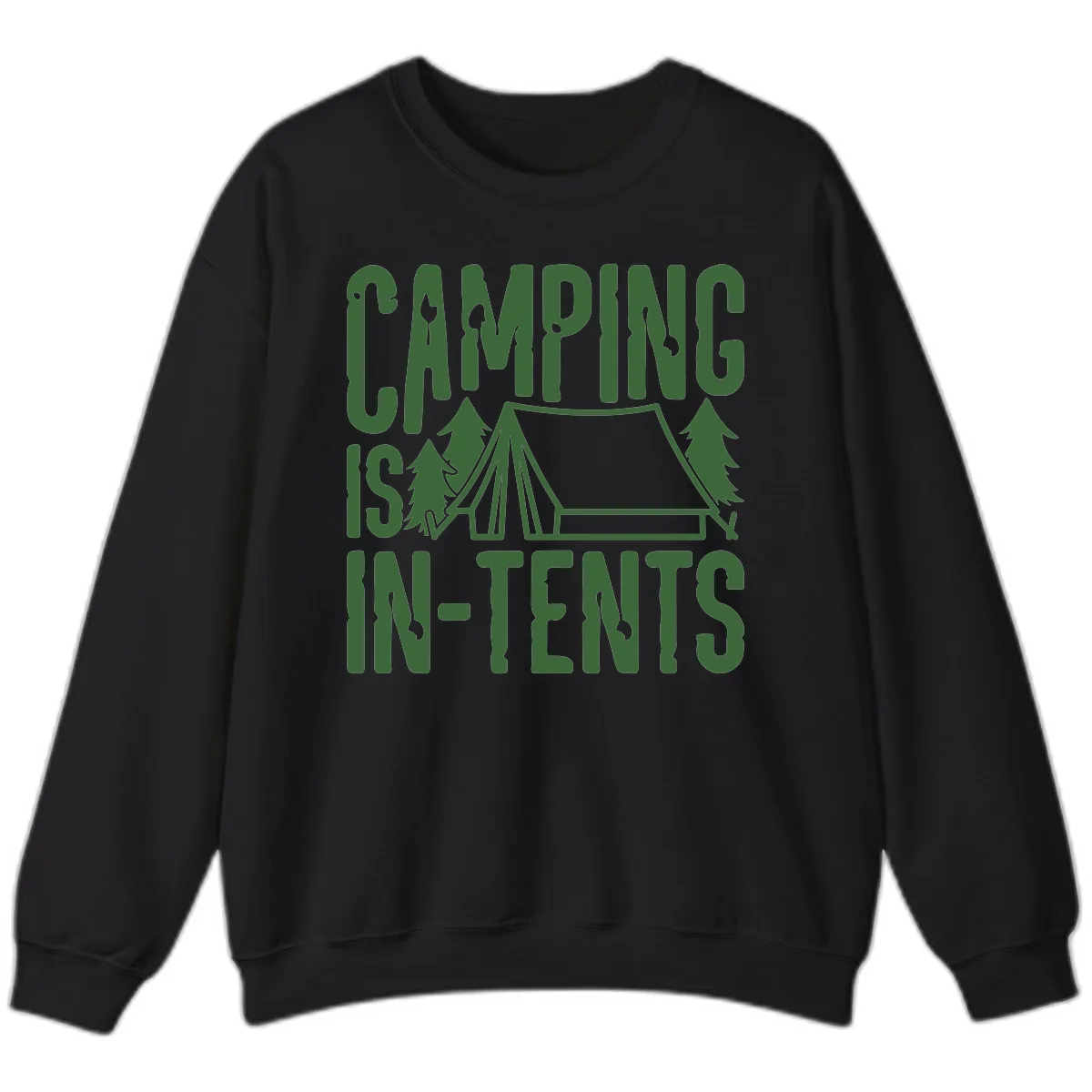 Camping Is In-Tents Sweatshirt in Black