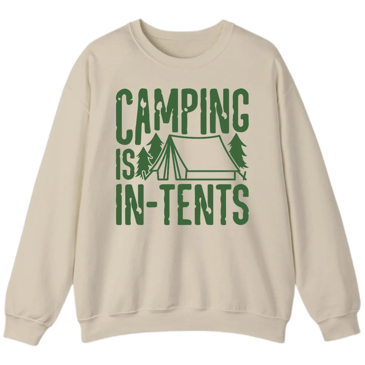 Camping Is In-Tents Sweatshirt in Sand