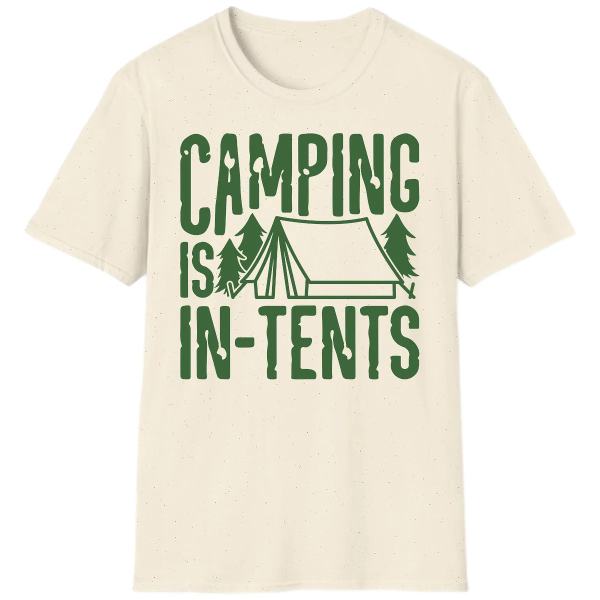 Camping Is In-Tents T-Shirt in Natural