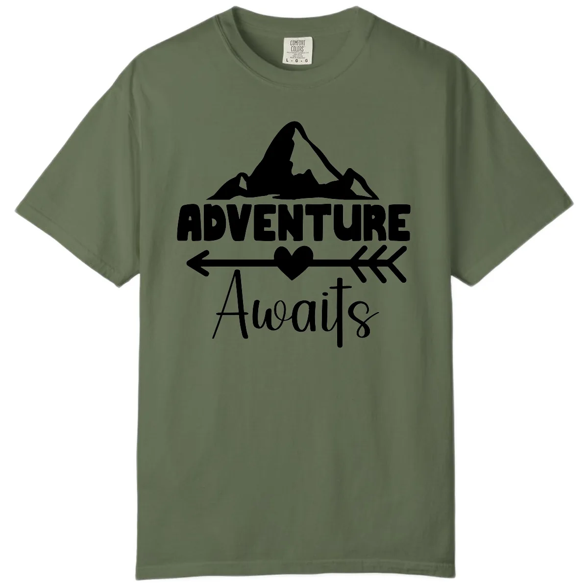 Adventure Awaits Mountain Heart Comfort Color in Sage