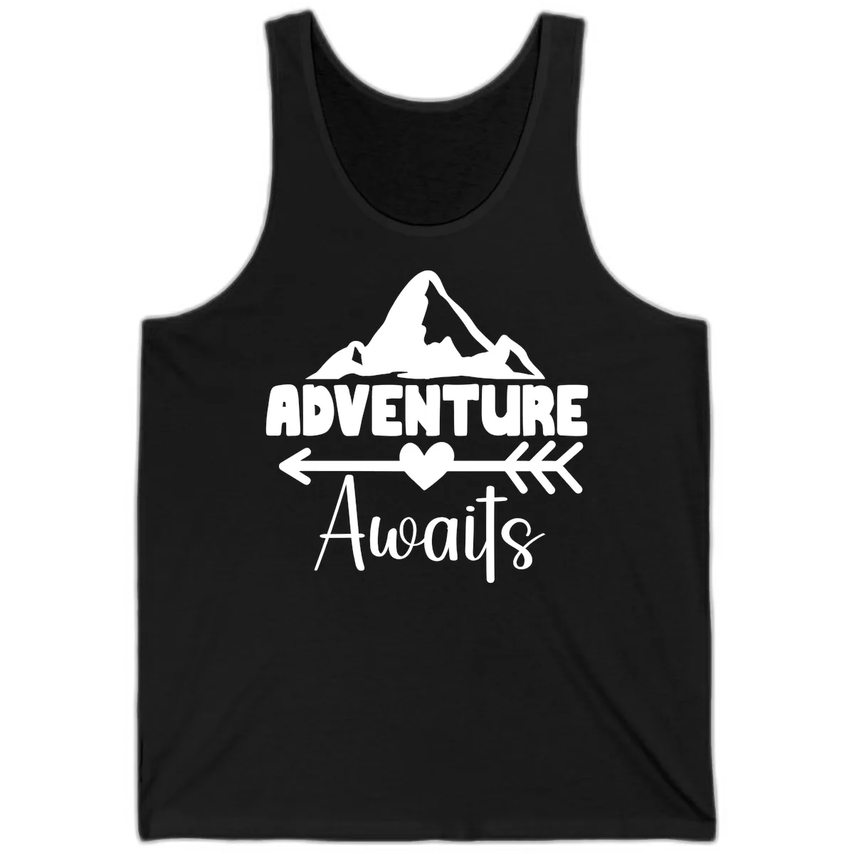 Adventure Awaits Mountain Heart Tank in Black