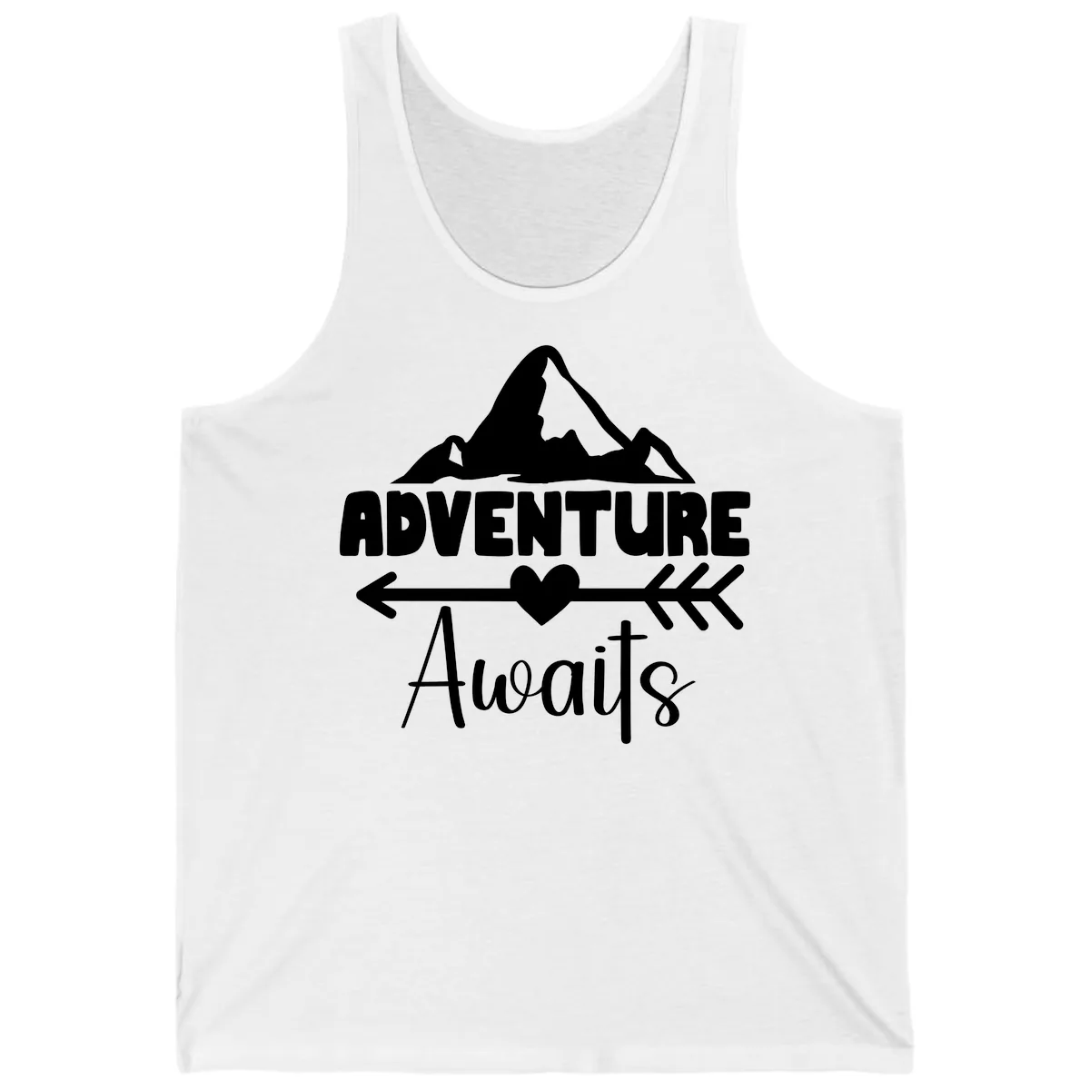 Adventure Awaits Mountain Heart Tank in White