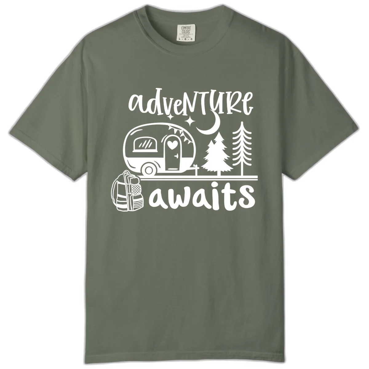 Adventure Awaits Camper Van Comfort Color in Moss