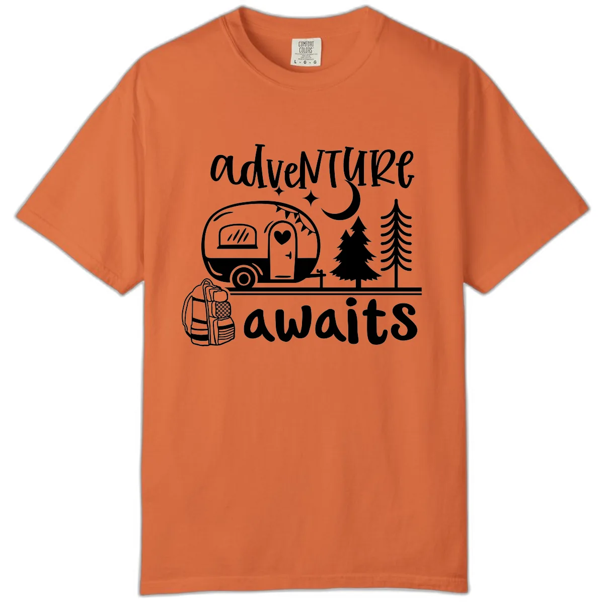 Adventure Awaits Camper Van Comfort Color in Burnt Orange