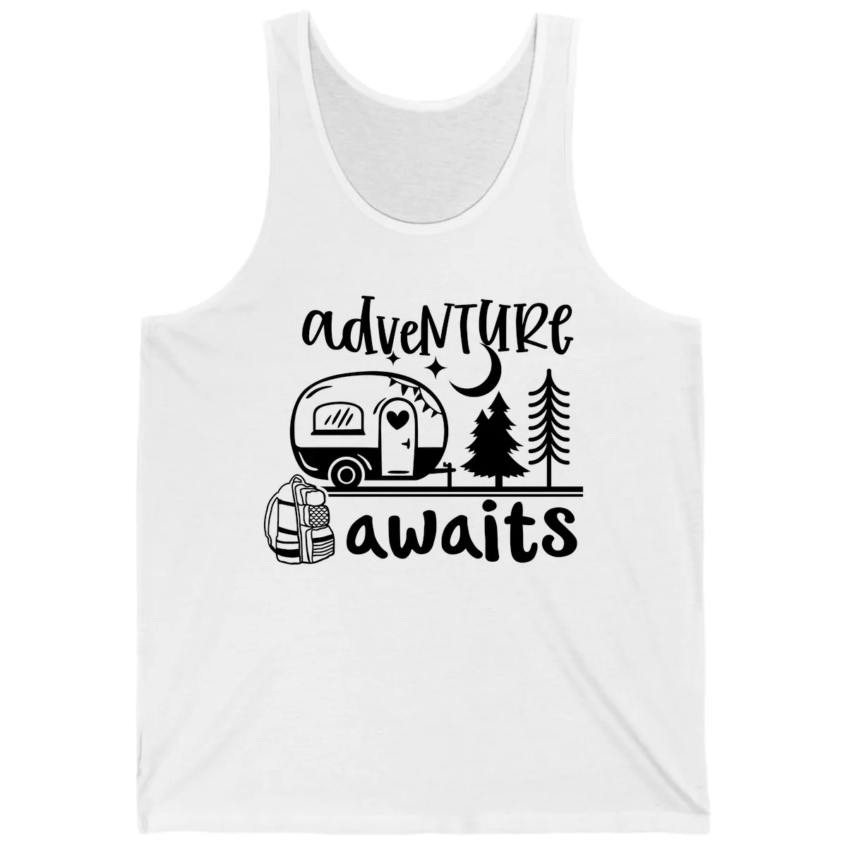 Adventure Awaits Camper Van Tank in White