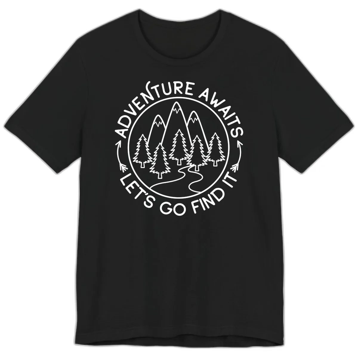 Adventure Awaits Let's Go Find It Premium T-Shirt in Black
