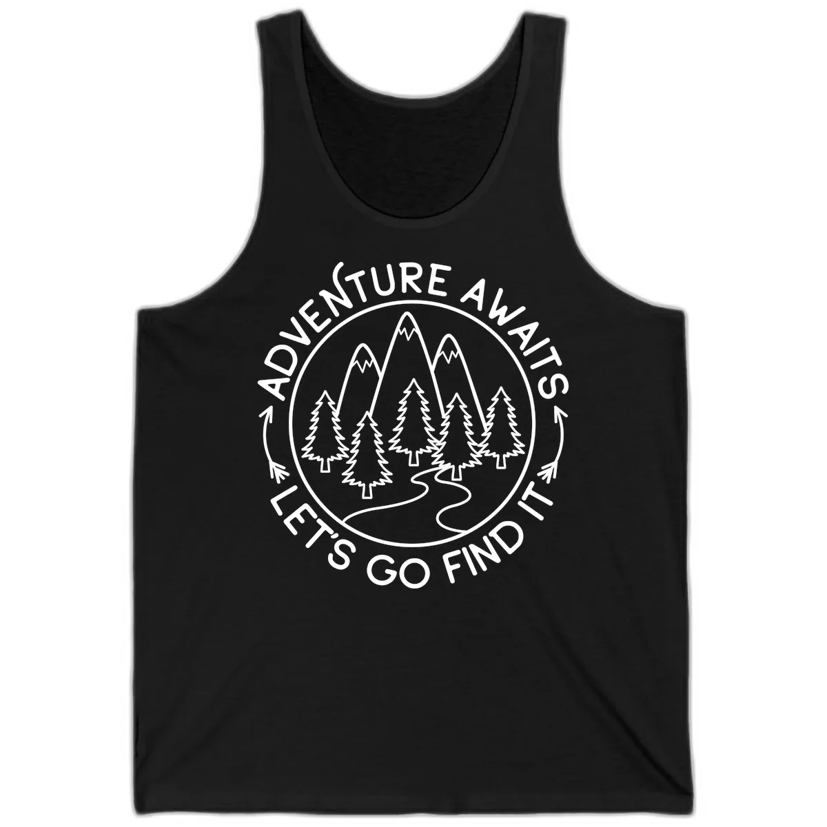 Adventure Awaits Let's Go Find It Tank in Black