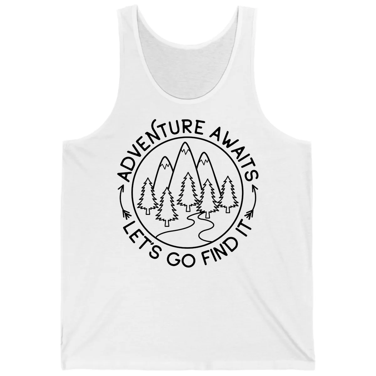 Adventure Awaits Let's Go Find It Tank in White