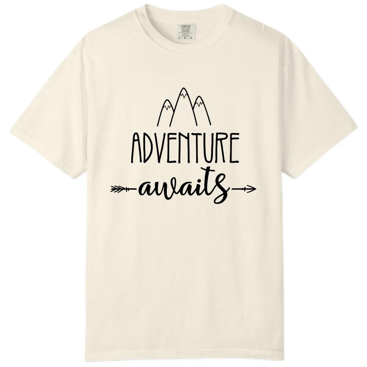 Adventure Awaits Mountains Comfort Color in Ivory