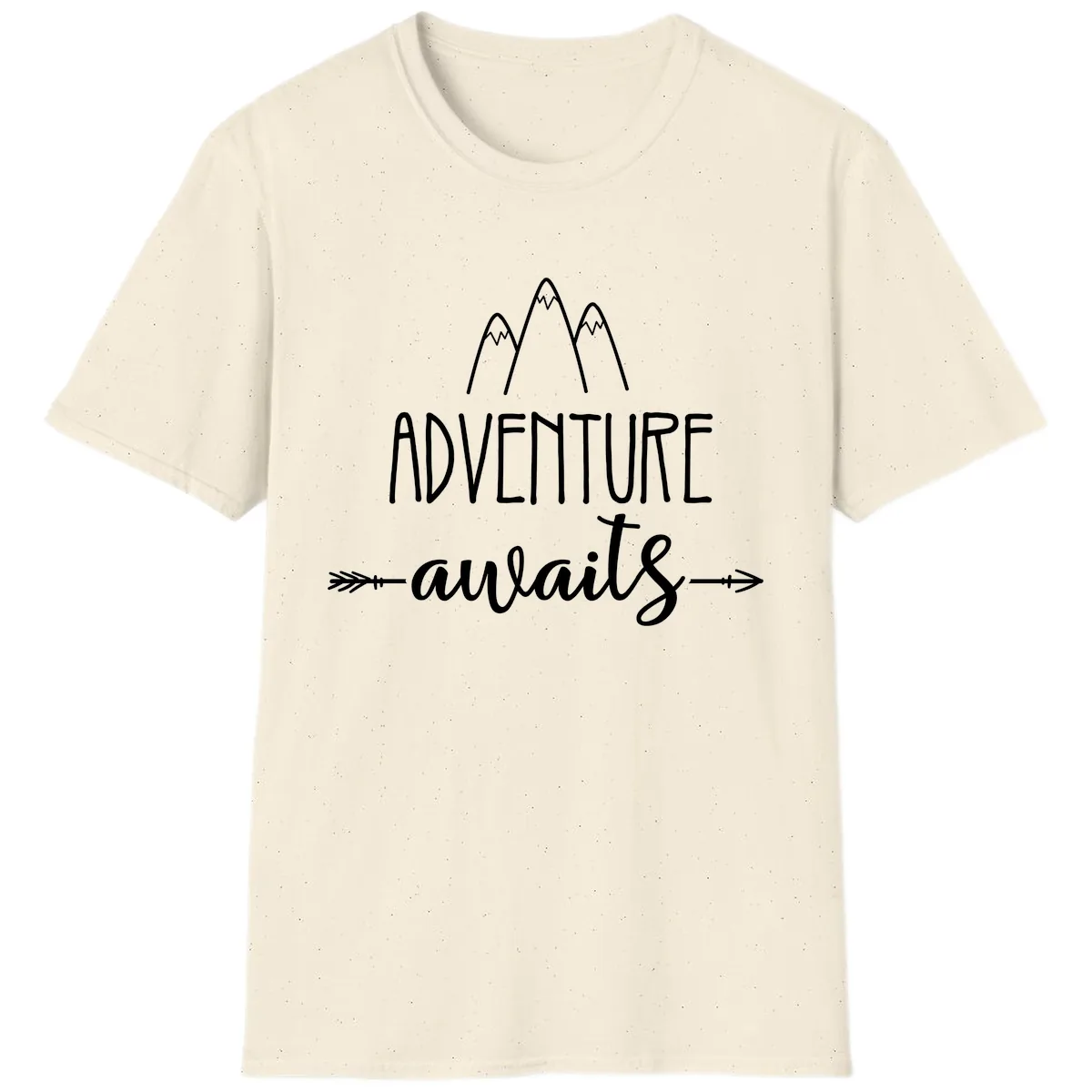 Adventure Awaits Mountains T-Shirt in Natural