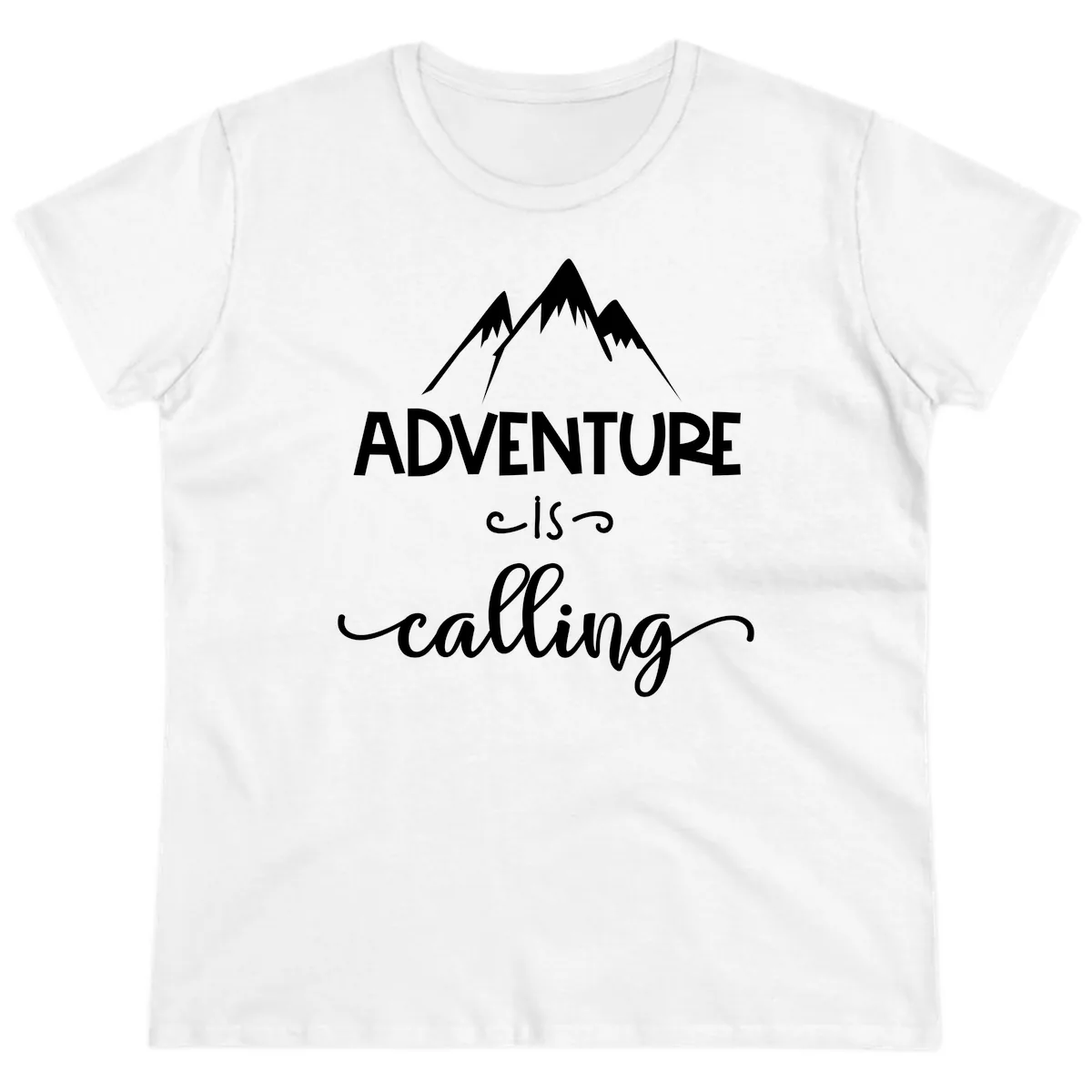 Adventure Is Calling Ladies Tee in White