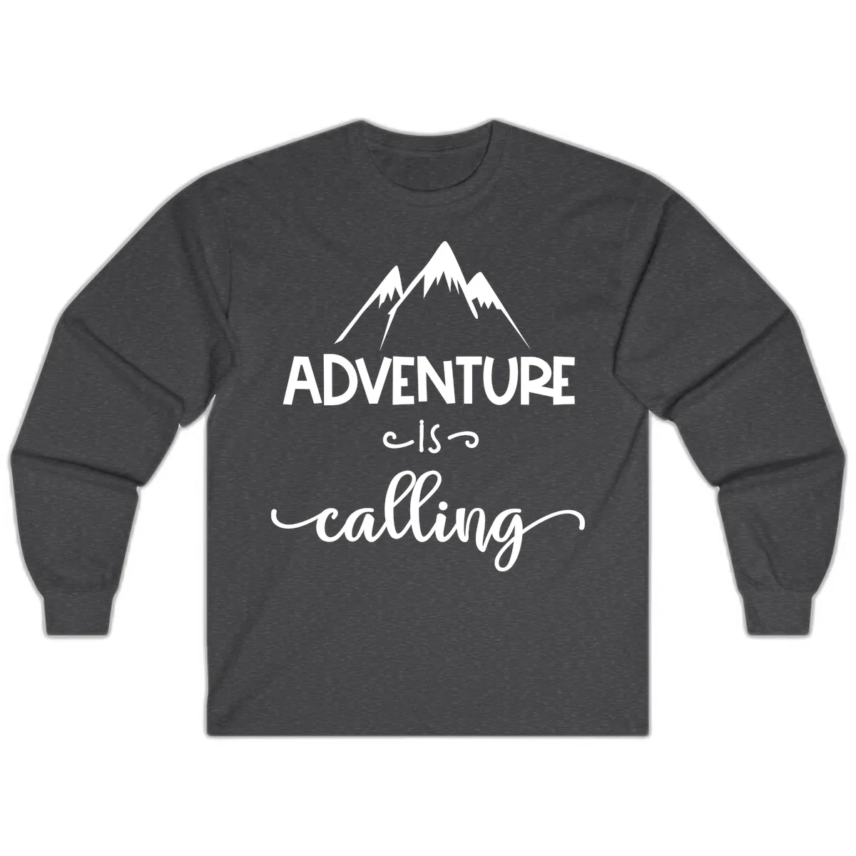 Adventure Is Calling Long Sleeve in Dark Heather