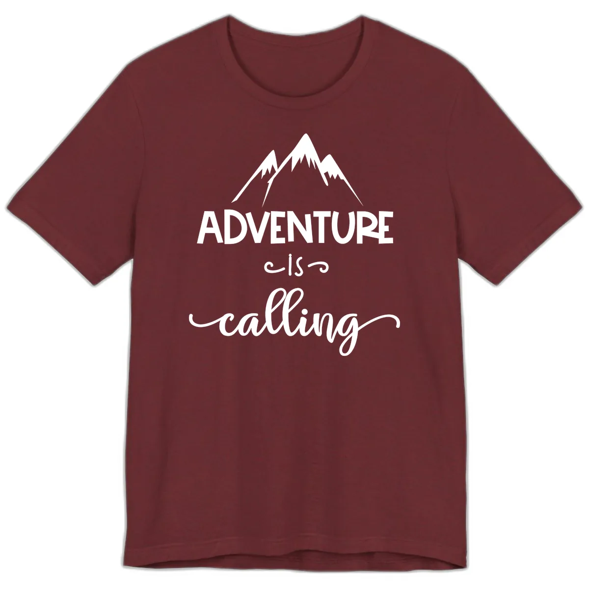 Adventure Is Calling Premium T-Shirt in Heather Cardinal