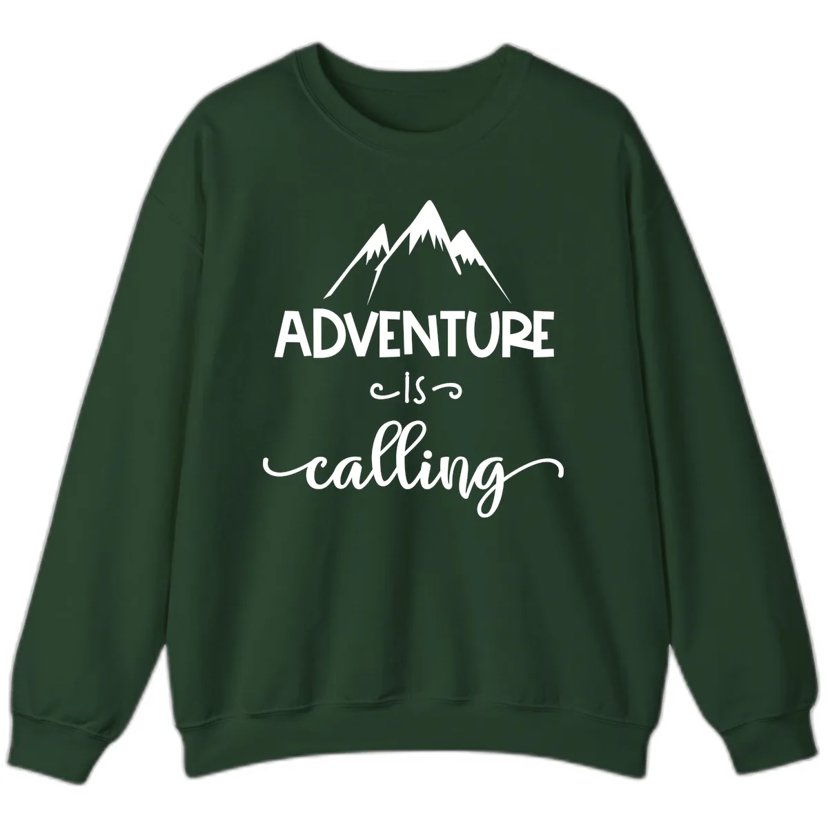 Adventure Is Calling Sweatshirt in Forest Green