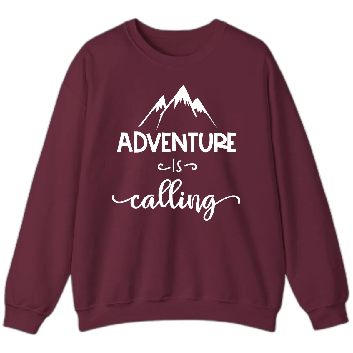 Adventure Is Calling Sweatshirt in Maroon
