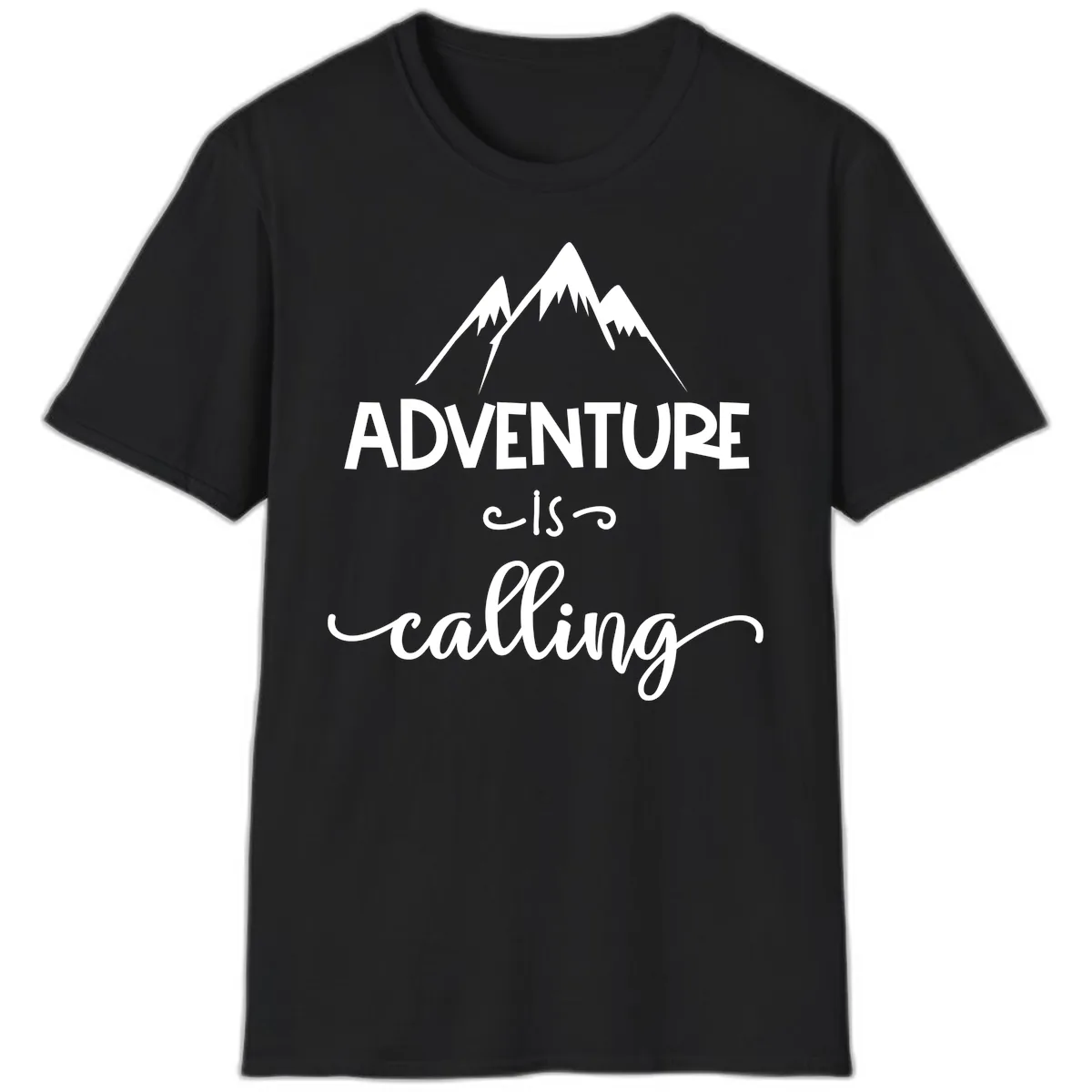 Adventure Is Calling T-Shirt in Black